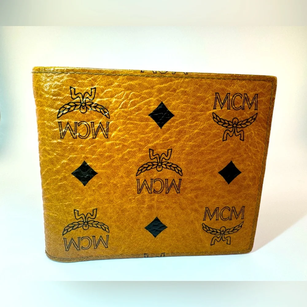 MCM Visetos Logo Wallet W Coin Pouch Michael Cromer Germany Authentic Vintage - Picture 3 of 15